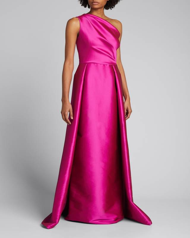 One-Shoulder Stretch Gazar Gown
